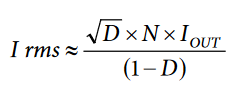Q1 Amps RMS (Large L) Equation.