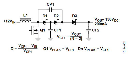 Figure 2. Charge Pump Multiplied Boost with Two Stages