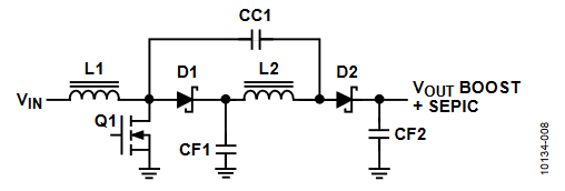 Figure 8. SEPIC Multiplied Boost Converter with N = 2