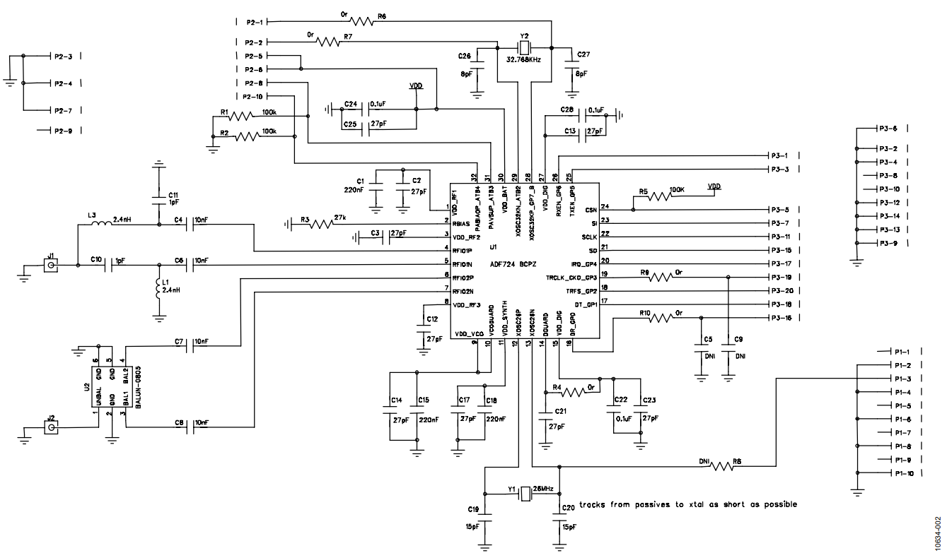 Figure 2. EVAL-ADF724xDB3Z Schematic.