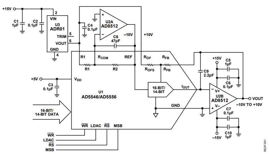 AN-1487: Precision, Bipolar Configuration for the AD5546/AD5556 DAC ...