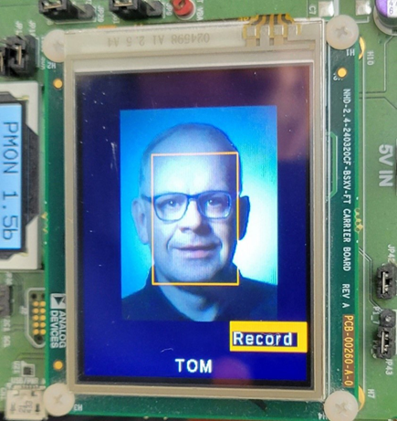 Figure 4. MAX78002 Facial Recognition Result