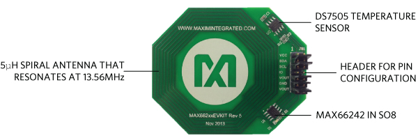 The MAX66242EVKIT board