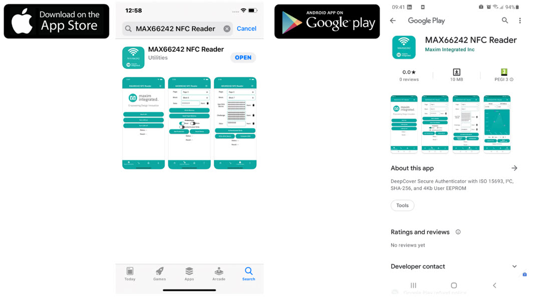 MAX66242 mobile applications are available in the market