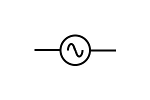 AC voltage source schematic symbol