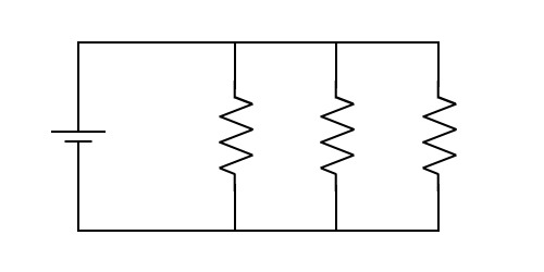 Circuit diagram of a parallel circuit