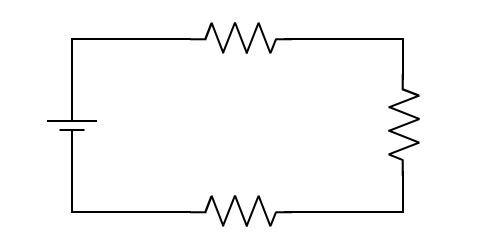 Circuit diagram of a series circuit
