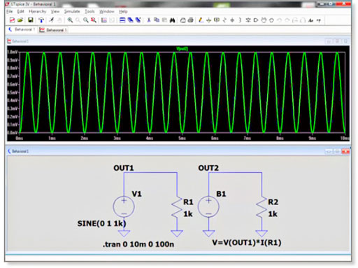 Behavioral voltage source chart in LTspice