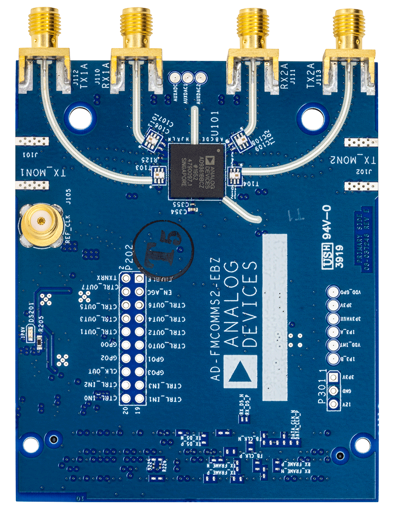AD-FMCOMMS2-EBZ Evaluation Board - Top View