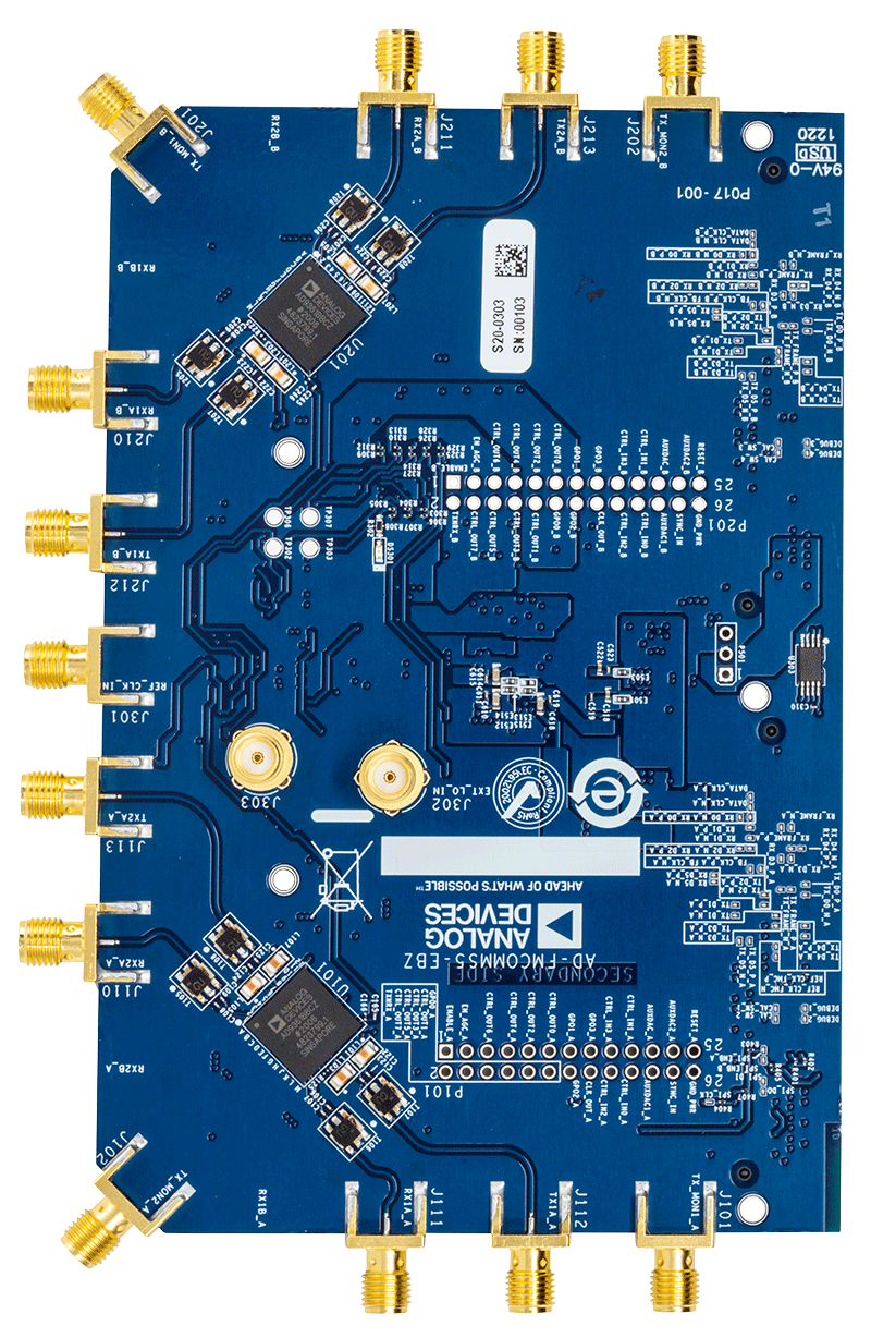 AD-FMCOMMS5-EBZ Evaluation Board - Top View