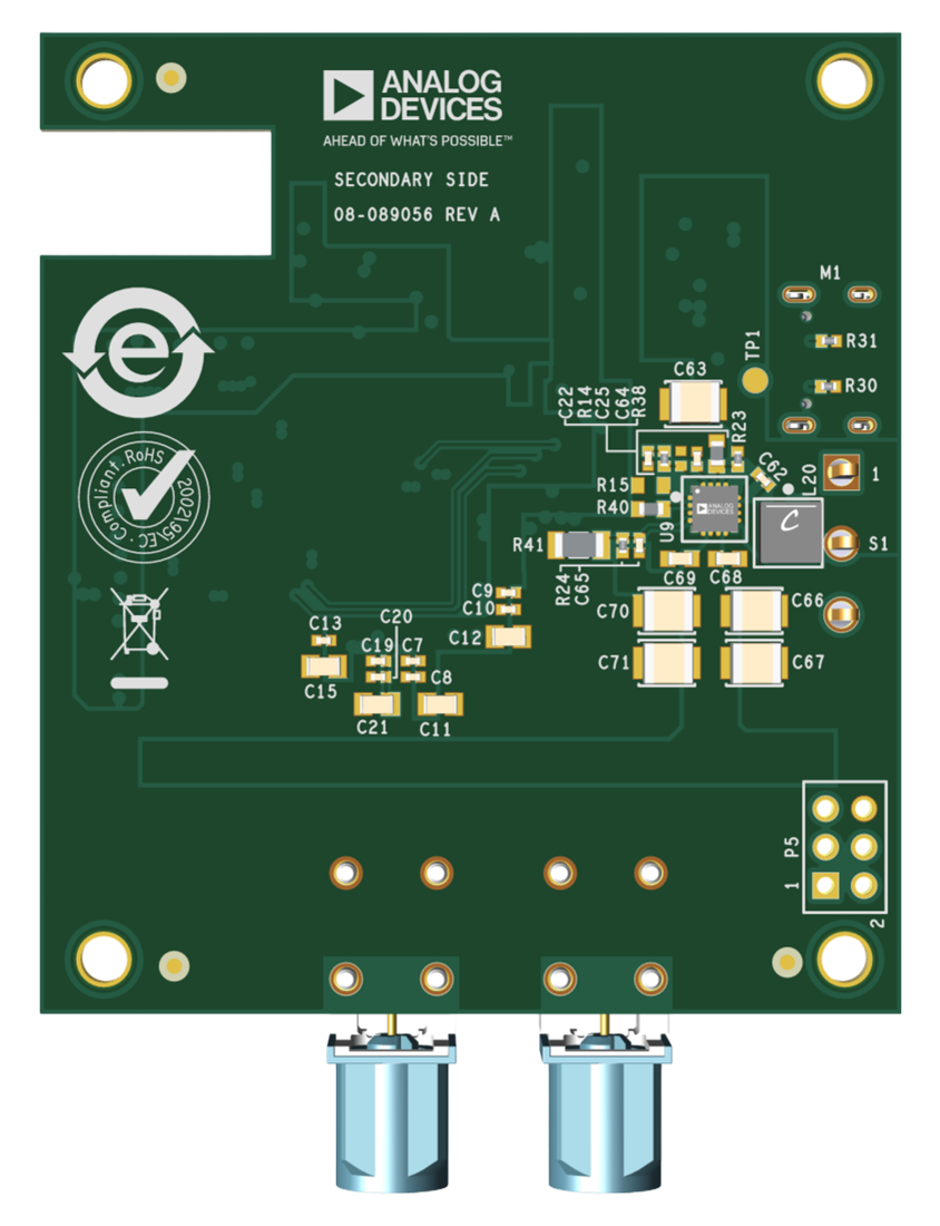 AD-GMSL792MIPI-EVK Evaluation Board Bottom View