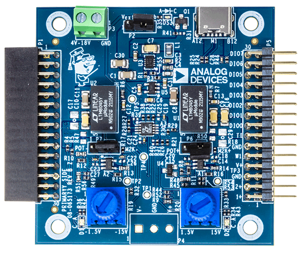 AD-M2KPWR-EBZ Evaluation Board - Top View