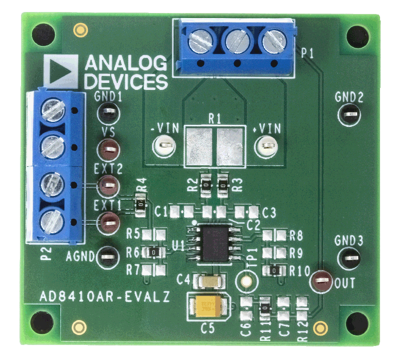 AD8410AR-EVALZ Evaluation Board - Top View