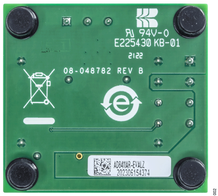 AD8411AR-EVALZ Evaluation Board Bottom View