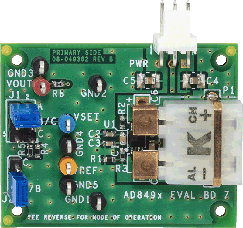 AD849x Evaluation Board - Top View