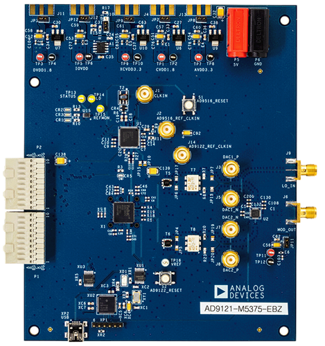 AD9121-M5375-EBZ Evaluation Board - Top View