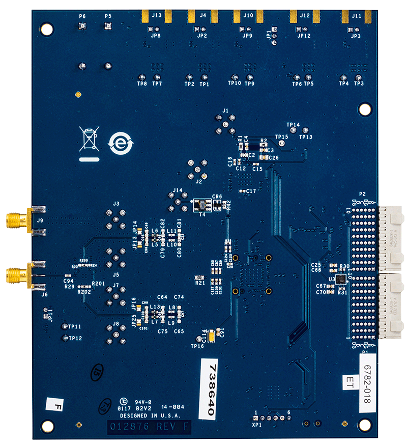 AD9122-M5375-EBZ Evaluation Board - Bottom View