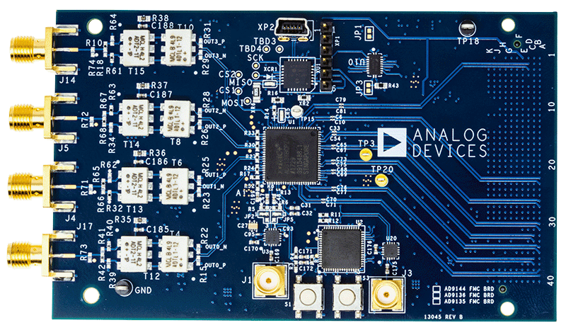 AD9136-FMC-EBZ Evaluation Board - Top View