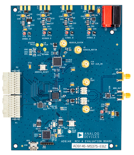 AD9146-M5375-EBZ Evaluation Board - Top View