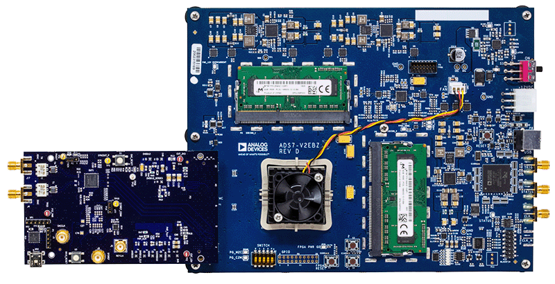 AD9152-FMC-EBZ and ADS7-V2EBZ - Top View