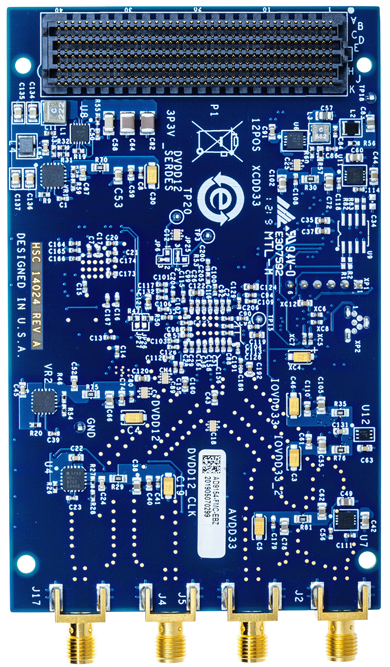 AD9154-FMC-EBZ Evaluation Board - Bottom View