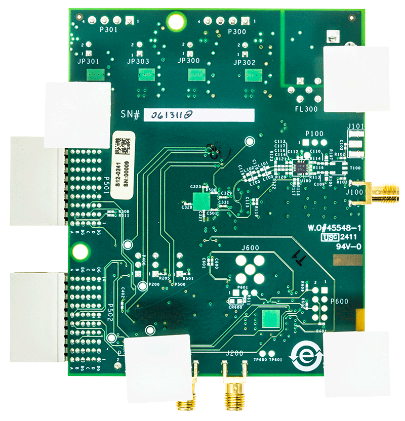 Dual 10-16 bit 20-125MSPS ADC Evaluation Board - Bottom View
