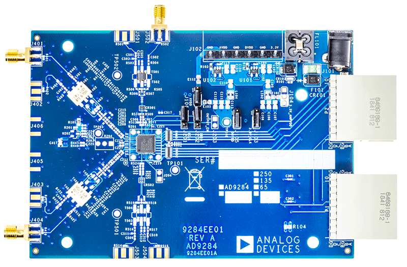 AD9284 Evaluation Board - Top View