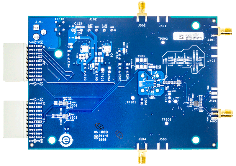 AD9286 Evaluation Board - Bottom View