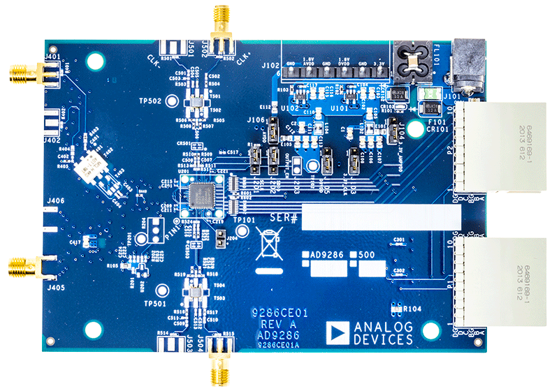 AD9286 Evaluation Board - Top View