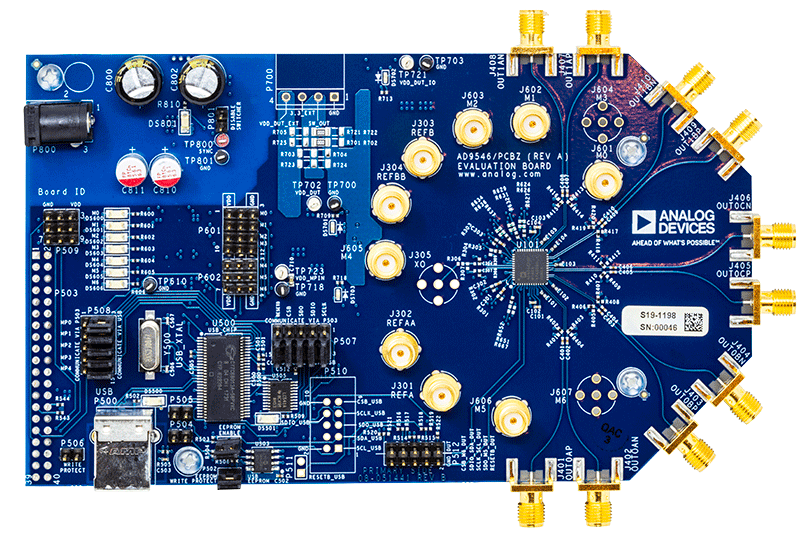 EVAL-AD9546 Evaluation Board - Top View
