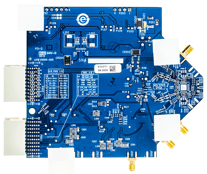 AD9643-250EBZ Evaluation Board - Bottom View