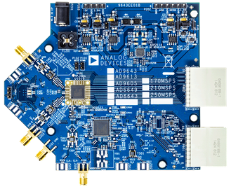 AD9643-250EBZ Evaluation Board - Top View