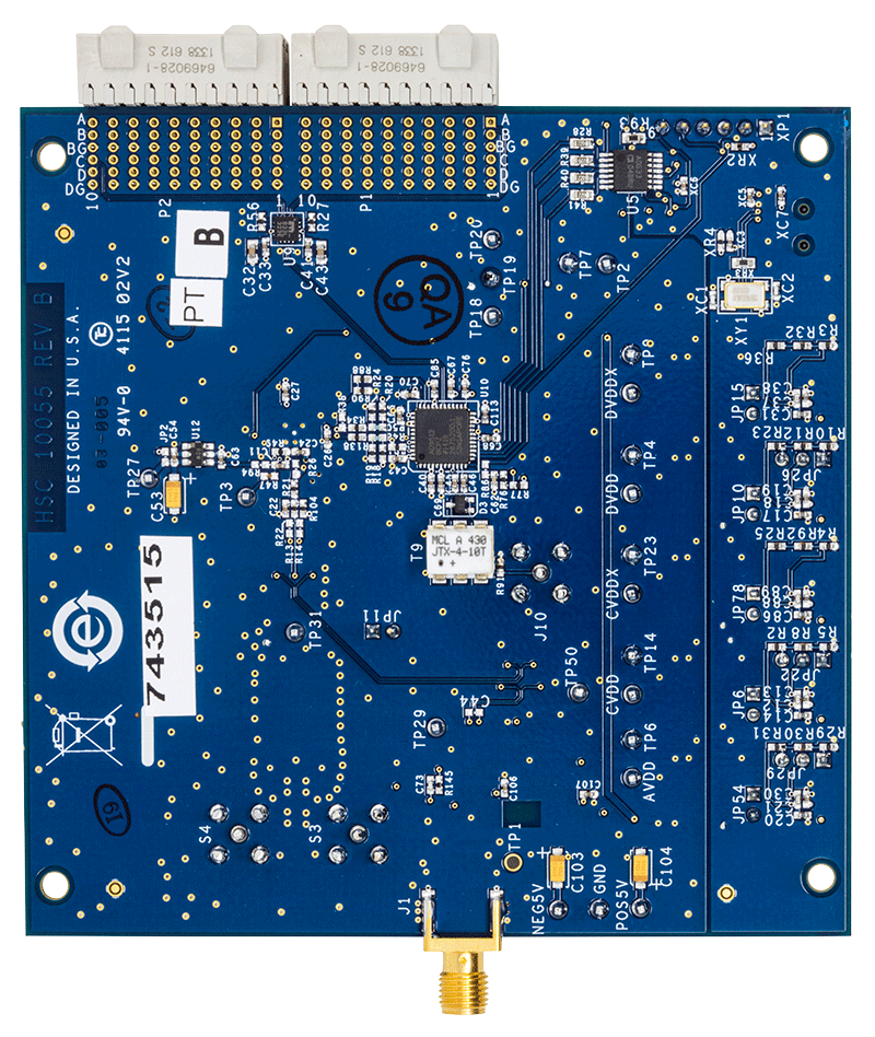 AD970x Evaluation Board - Bottom View
