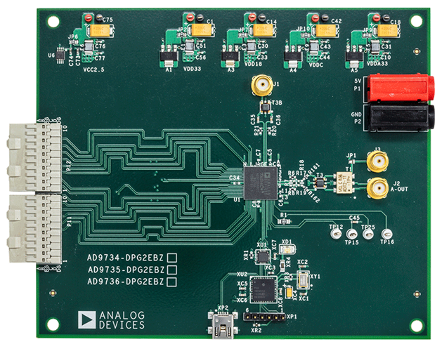 AD9736-DPG2-EBZ Evaluation Board - Top View