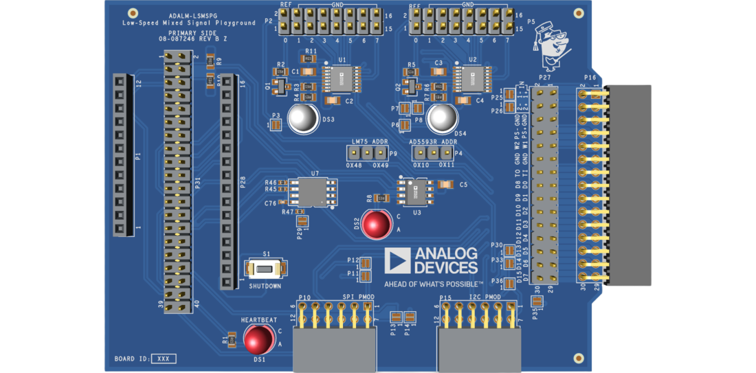 ADALM-LSMSPG Evaluation Board Top View
