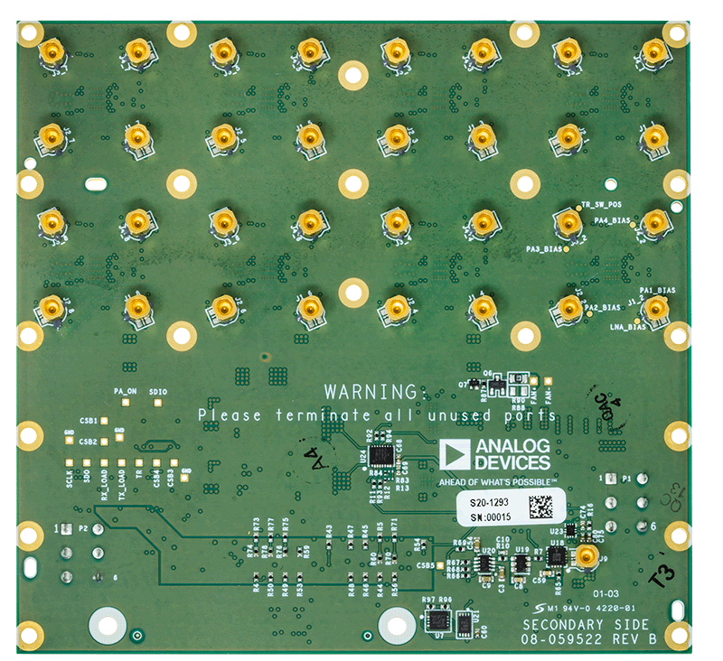 ADAR1000EVAL1Z Evaluation Board - Bottom View