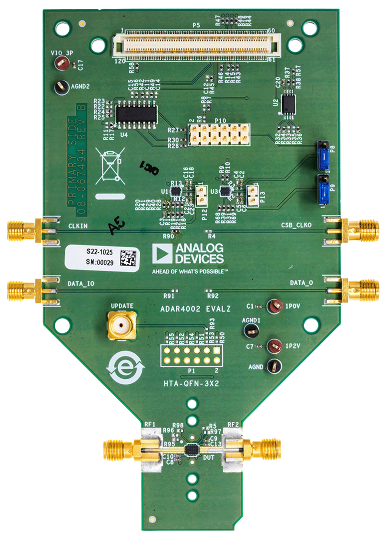 ADAR4002-EVALZ Board Photo Top View