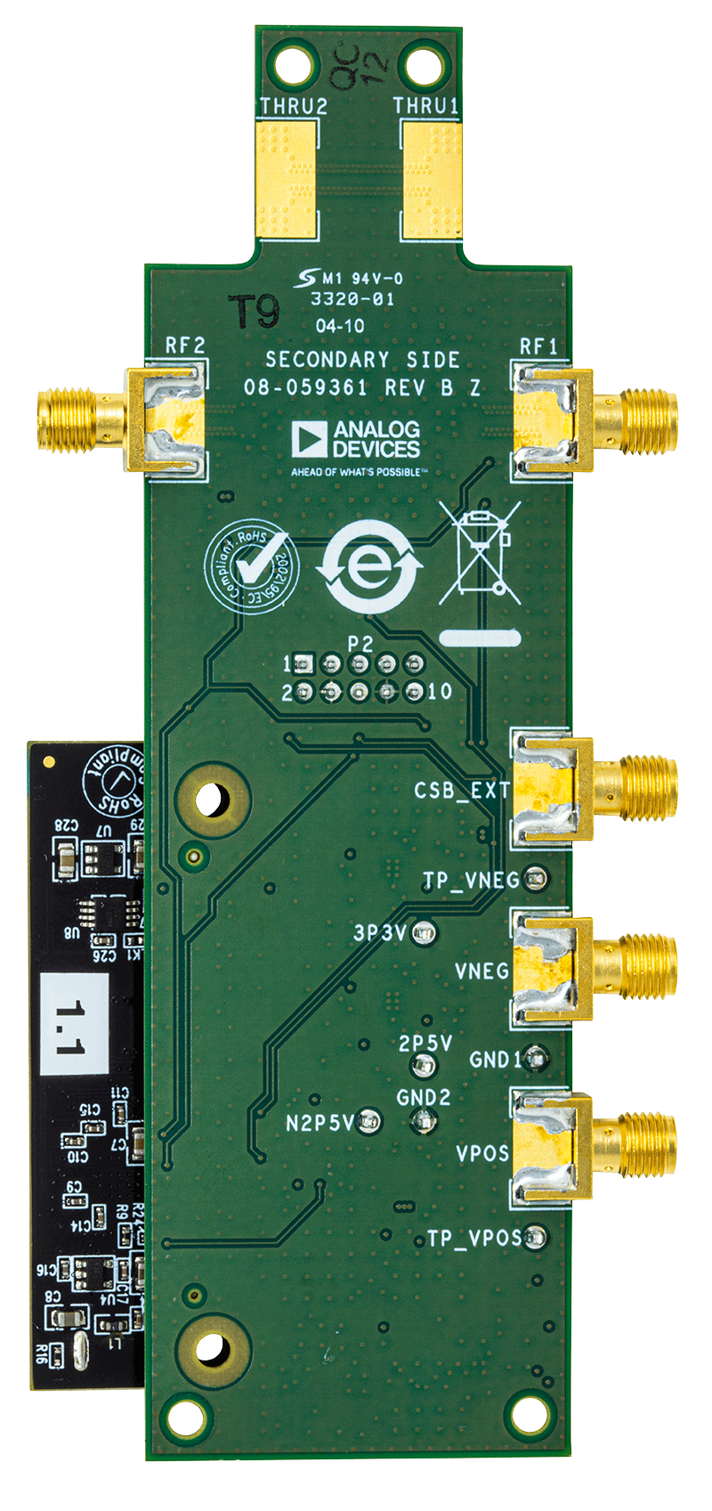 EVAL-ADMV8052 Board Photo Bottom View