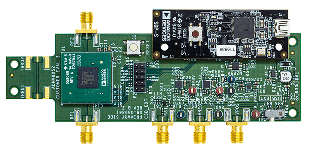 EVAL-ADMV8052 Board Photo Top View