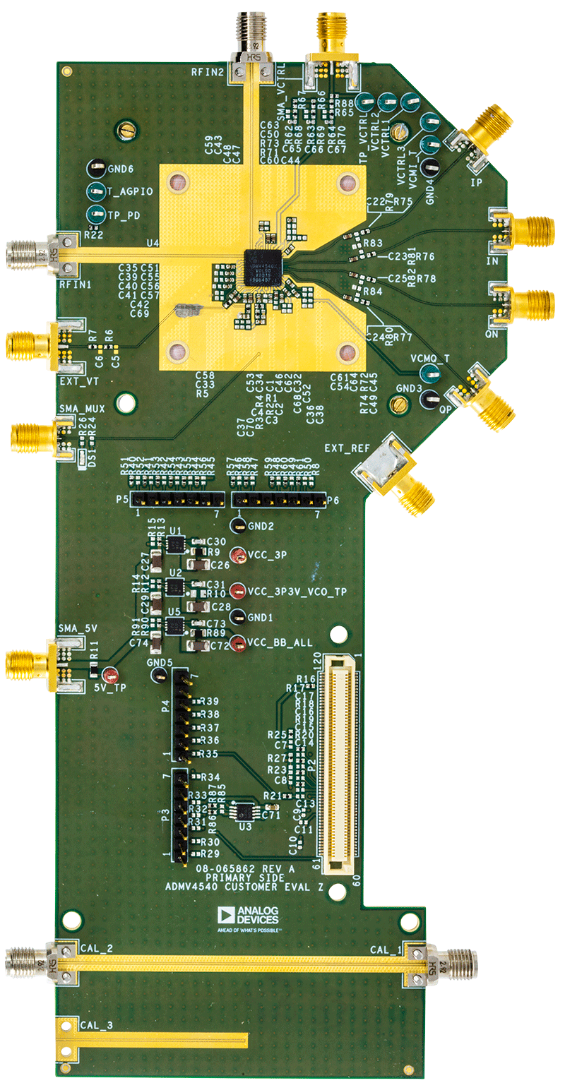ADMV4540 Evaluation Board - Top View