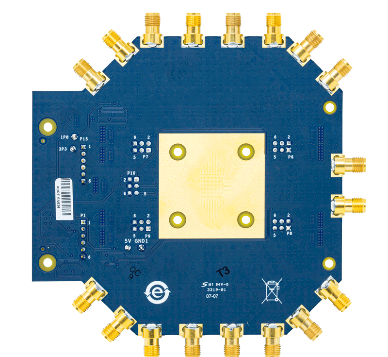 ADMV4801-Evaluation Board Bottom Image