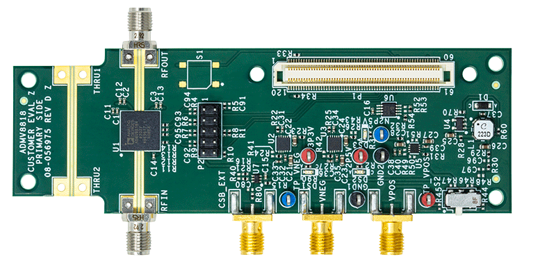 ADMV8818 Evaluation Board - Top View