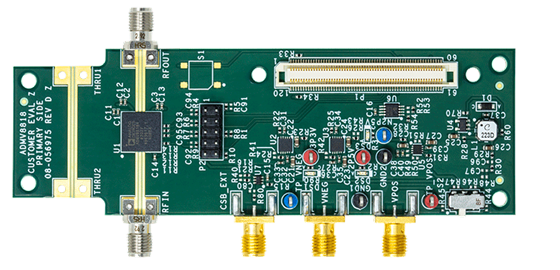 ADMV8818 Evaluation Board - Top View