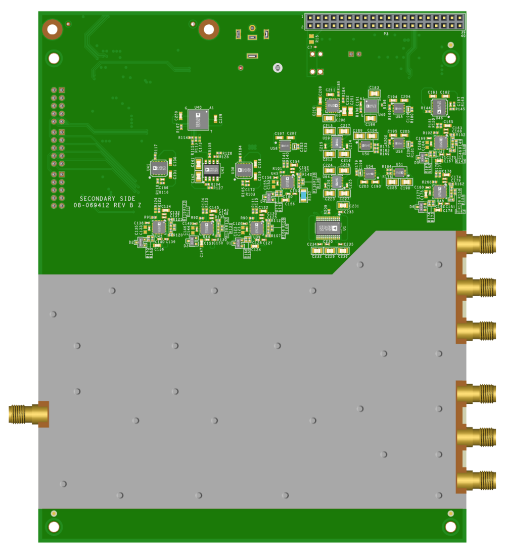 EVAL-ADMX7103 Evaluation Board Bottom View