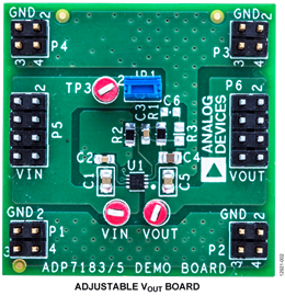 ADP7183-EVALZ-7185-EVALZ Adjustable VOUT Board