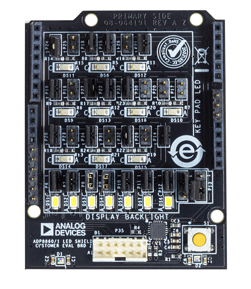 ADP8860SHIELD Evaluation Board - Top View