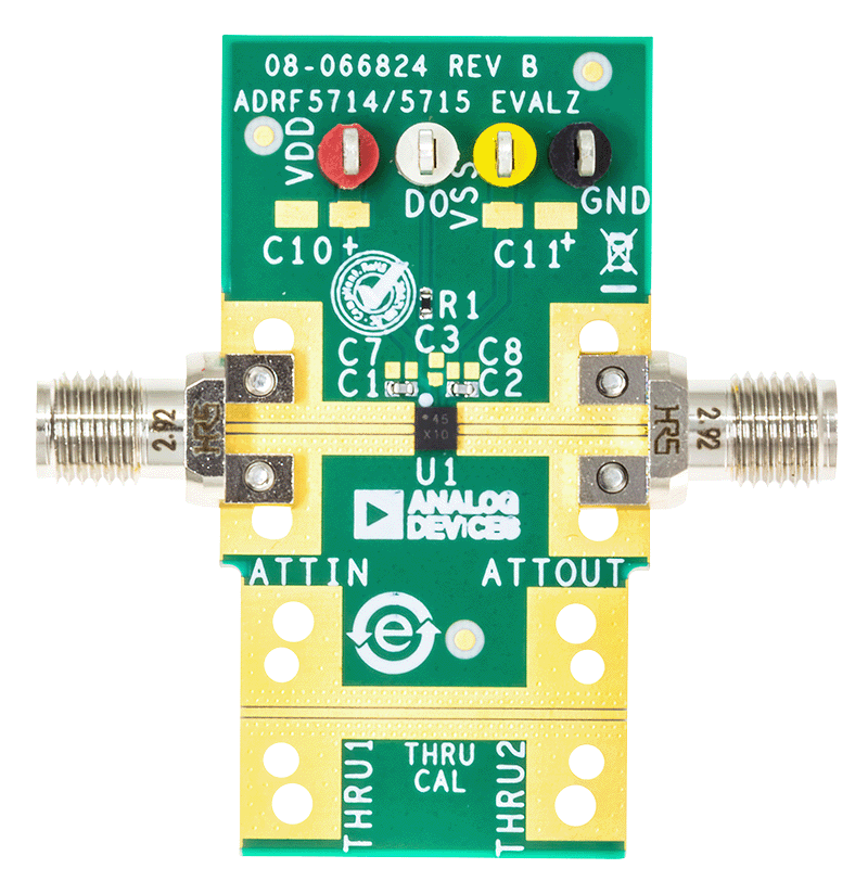 ADRF5714/ADRF5715  Evaluation Board - Top View