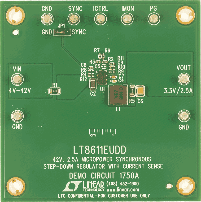 DC1750A-LT8611EUDD Demo Board