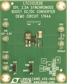 DC1764A-LTC3122EDE Demo Board