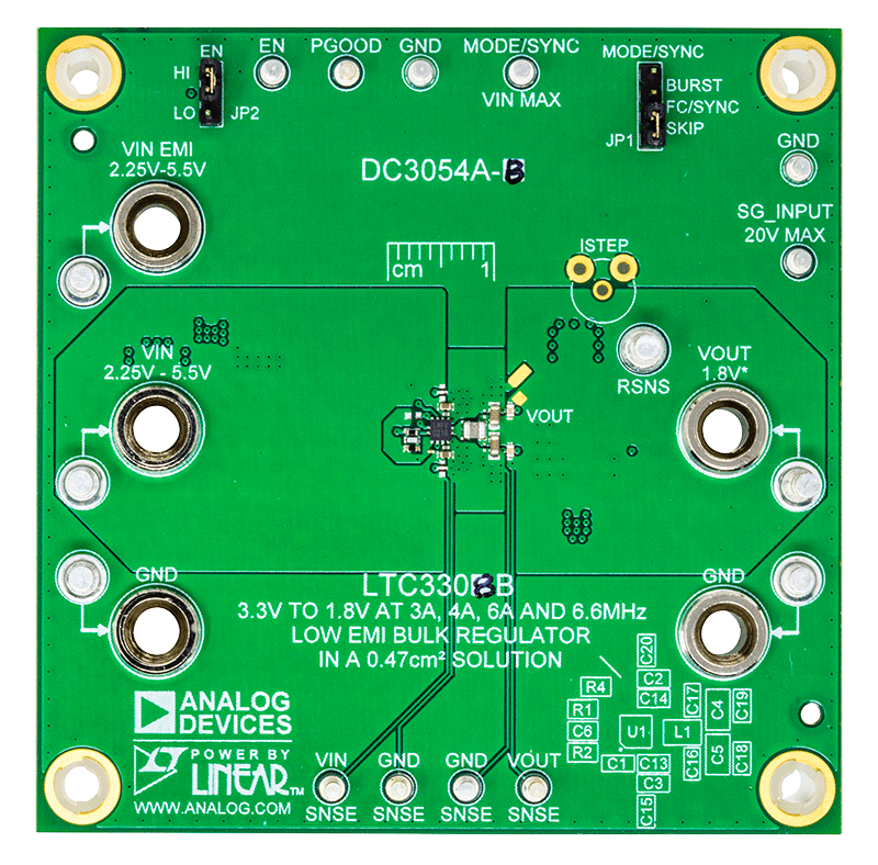 DC3054A-B Evaluation Board - Top View